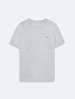 Short Sleeve Crew Neck Si̇gned Basic Grey T-shirt