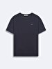 Short Sleeve Crew Neck Si̇gned Basic Anthracite T-shirt