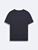 Short Sleeve Crew Neck Si̇gned Basic Anthracite T-shirt