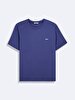 Short Sleeve Crew Neck Si̇gned Basic Blue T-shirt