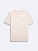 Short Sleeve Crew Neck Si̇gned Basic Beige T-shirt