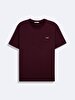 Short Sleeve Crew Neck Si̇gned Basic Red T-shirt