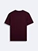 Short Sleeve Crew Neck Si̇gned Basic Red T-shirt