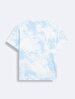 Short Sleeve Crew Neck Sign With Print Blue T-shirt