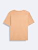 Short Sleeve Crew Neck Sign With Print Beige T-shirt