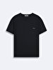 Short Sleeve Crew Neck Sign Black T-shirt