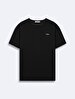 Short Sleeve Crew Neck Sign With Print Black T-shirt