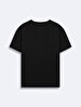 Short Sleeve Crew Neck Sign With Print Black T-shirt