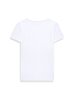 Short Sleeve V-neck Si̇gned Basic White T-shirt