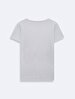 Short Sleeve V-neck Si̇gned Basic Anthracite T-shirt
