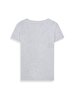 Short Sleeve V-neck Si̇gned Basic Grey T-shirt