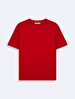 Short Sleeve Crew Neck Basic Orange T-shirt