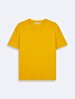 Short Sleeve Crew Neck Basic Yellow T-shirt