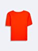 Short Sleeve Crew Neck Basic Orange T-shirt