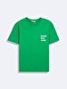 Short Sleeve Crew Neck Print Green T-shirt