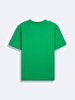 Short Sleeve Crew Neck Print Green T-shirt