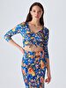 V-neck Front Shirred Blouse