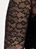 Lace Off-shoulder Ball Black Blouse