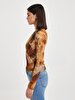 Pattern Ribbed Blouse