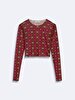 Flower Print Pattern Blouse