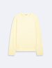 Long Sleeve Crew Neck Basic Yellow Sweatshirt