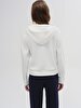 With Hood V-neck Basic Dust Sweatshirt