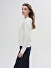With Hood V-neck Basic Dust Sweatshirt