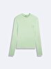 Long Sleeve Turtle Neck Basic Green Sweatshirt