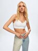 Spaghetti Strap White Bra