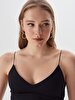 Spaghetti Strap Black Bra