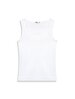 Sleeveless U-neck Basic White Athlete