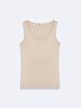 Sleeveless U-neck Basic Beige Athlete