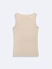 Sleeveless U-neck Basic Beige Athlete