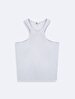 Sleeveless Ribbed Basic Grey Athlete