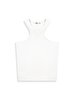 Sleeveless Ribbed Basic White Athlete