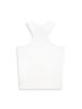 Sleeveless Ribbed Basic White Athlete