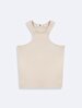 Sleeveless Ribbed Basic Dust Athlete