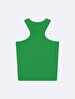 Sleeveless Ribbed Basic Green Athlete