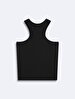 Sleeveless Ribbed Basic Black Athlete
