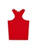 Sleeveless Ribbed Basic Red Athlete