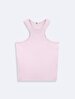 Sleeveless Ribbed Basic Pink Athlete