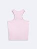 Sleeveless Ribbed Basic Pink Athlete