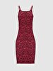 Flower Print Pattern Halter Collar Dress