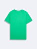 Short Sleeve Crew Neck Sign With Print Green T-shirt