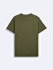 Short Sleeve Crew Neck Sign With Print Green T-shirt