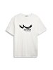 Short Sleeve Crew Neck Sign With Print Beige T-shirt