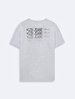 Short Sleeve Crew Neck Basic Surface With Print Grey T-shirt