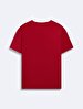 Short Sleeve Sign With Print Basic Red T-shirt