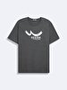 Short Sleeve Crew Neck Sign With Print Anthracite T-shirt