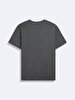 Short Sleeve Crew Neck Sign With Print Anthracite T-shirt